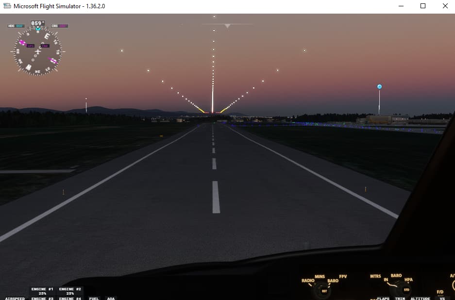 Lights floating above runway - CYQB airport - Airports & Sceneries ...